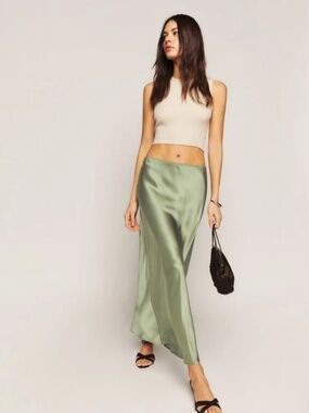 Reformation Layla Silk slip Skirt
